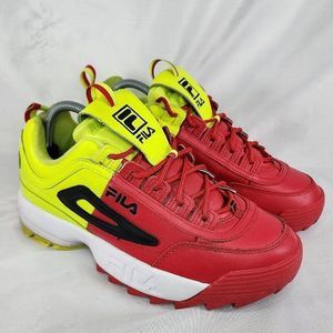 FILA Disruptor II Split Strawberry Cough Shoes Red Green 1FM00706-704 Men Size 9
